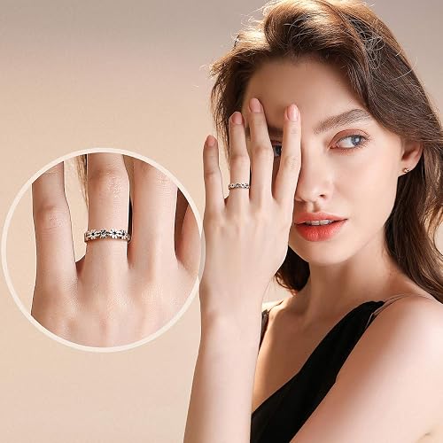 Tarnish Resistant Fit Wedding Jewelry Anti-Tarnish Smooth Ring Dainty Daily Accessory & Romantic Engagement Gift for Women