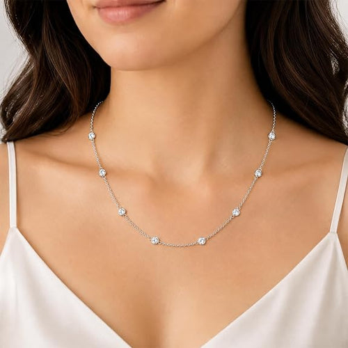 14K Yellow or White Gold Necklace | E-F Color and VS1 Clarity