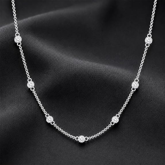 14K Yellow or White Gold Necklace | E-F Color and VS1 Clarity